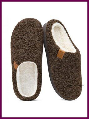 Curly Faux Wool Fleece Memory Foam Slippers